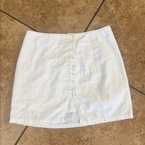 Princess Polly White Button-Down Mini Skirt